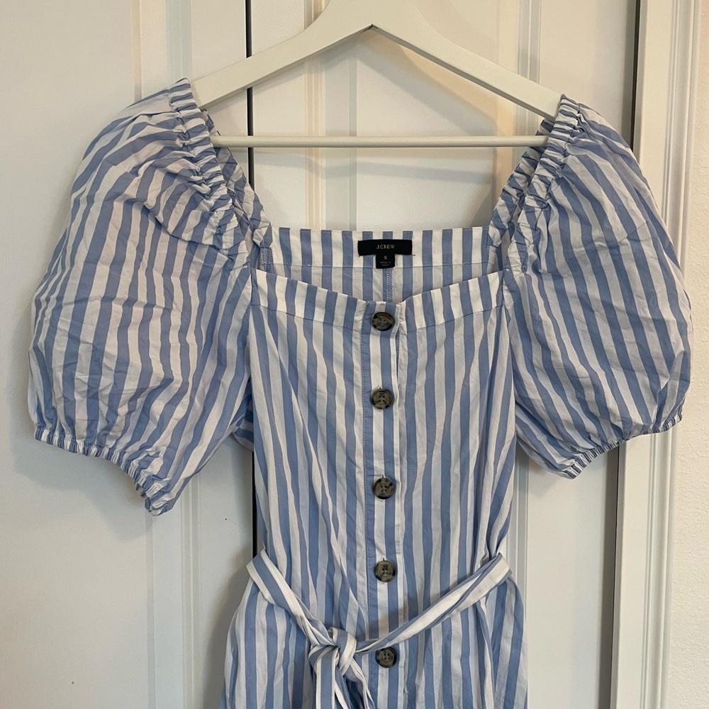 J Crew Puff Sleeve Midi Dress - Picture 3 of 11